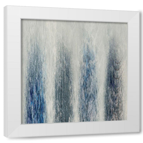 Decending Droplets White Modern Wood Framed Art Print by Prime, Marcus