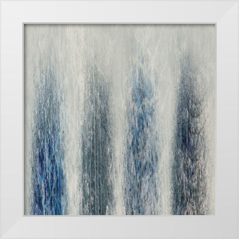 Decending Droplets White Modern Wood Framed Art Print by Prime, Marcus