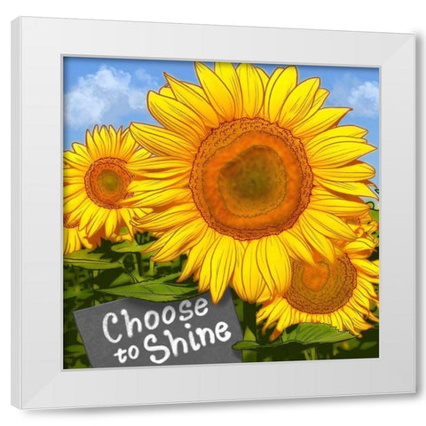 Choose To Shine White Modern Wood Framed Art Print by Prime, Marcus
