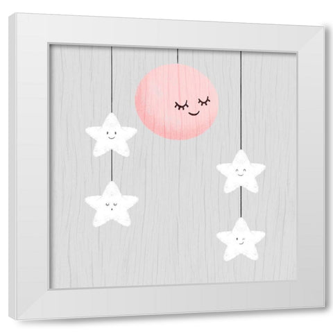 Night Friends 3 White Modern Wood Framed Art Print by Prime, Marcus