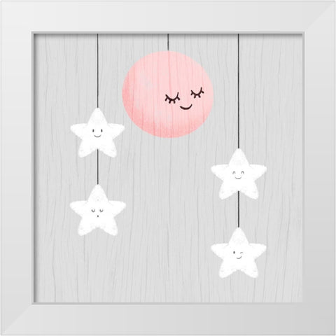 Night Friends 3 White Modern Wood Framed Art Print by Prime, Marcus