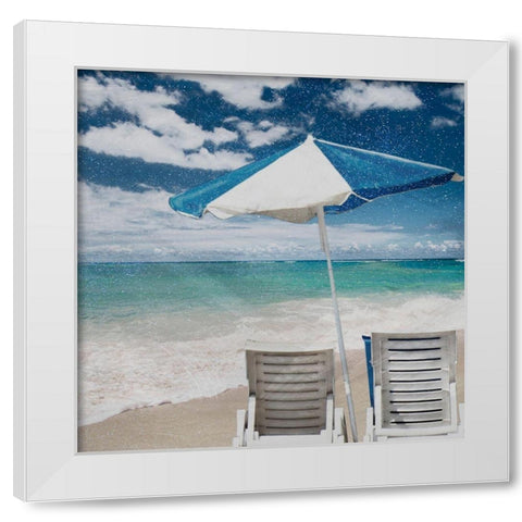 Starry Beach Nights 2 White Modern Wood Framed Art Print by Prime, Marcus
