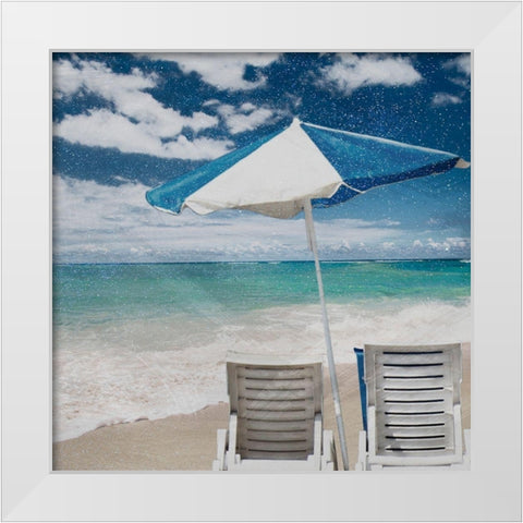 Starry Beach Nights 2 White Modern Wood Framed Art Print by Prime, Marcus