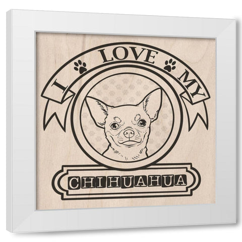 Pet Love Pattern 1 White Modern Wood Framed Art Print by Prime, Marcus