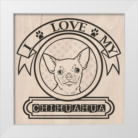 Pet Love Pattern 1 White Modern Wood Framed Art Print by Prime, Marcus