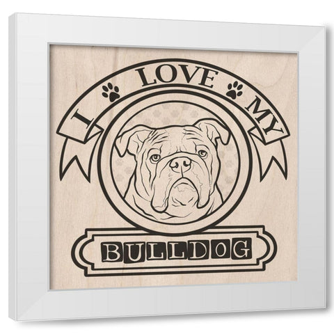 Pet Love Pattern 2 White Modern Wood Framed Art Print by Prime, Marcus