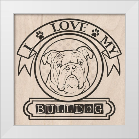 Pet Love Pattern 2 White Modern Wood Framed Art Print by Prime, Marcus