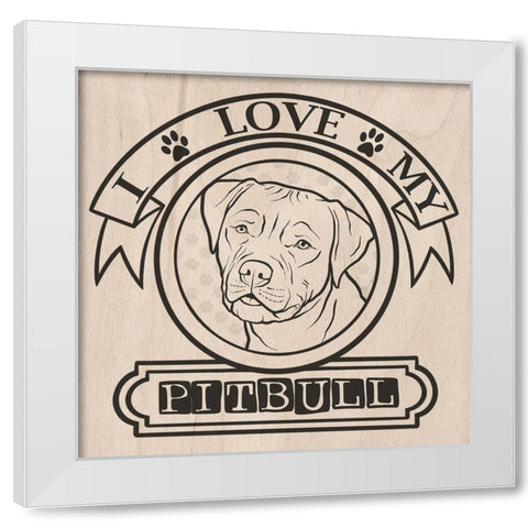 Pet Love Pattern 3 White Modern Wood Framed Art Print by Prime, Marcus