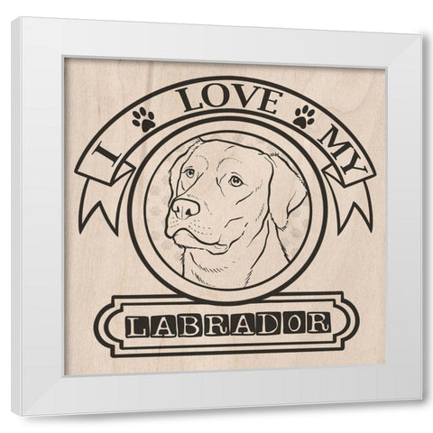 Pet Love Pattern 4 White Modern Wood Framed Art Print by Prime, Marcus