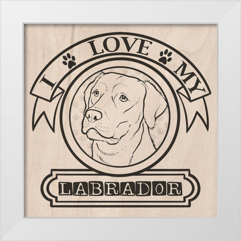 Pet Love Pattern 4 White Modern Wood Framed Art Print by Prime, Marcus