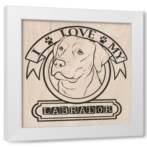 Pet Love 4 White Modern Wood Framed Art Print by Prime, Marcus
