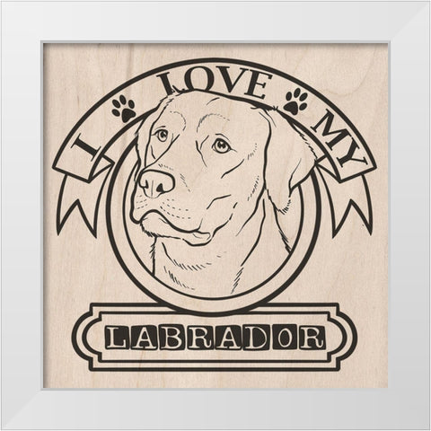 Pet Love 4 White Modern Wood Framed Art Print by Prime, Marcus