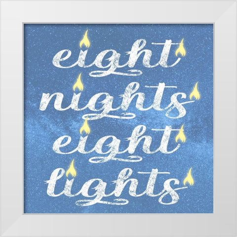 Eight Lights 2 White Modern Wood Framed Art Print by Prime, Marcus