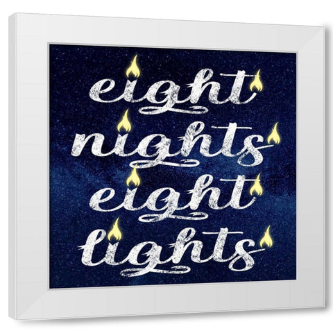 Eight Lights 1 White Modern Wood Framed Art Print by Prime, Marcus