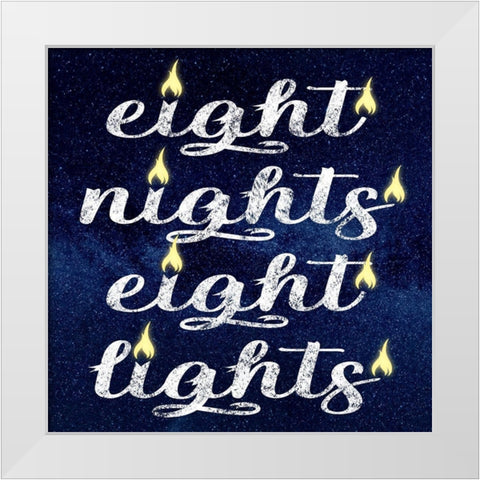 Eight Lights 1 White Modern Wood Framed Art Print by Prime, Marcus