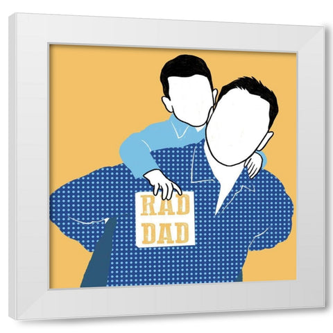 Rad Dad White Modern Wood Framed Art Print by Prime, Marcus