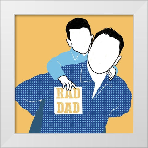Rad Dad White Modern Wood Framed Art Print by Prime, Marcus