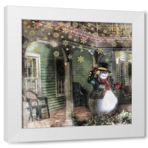 Winter Porch 1 White Modern Wood Framed Art Print by Prime, Marcus