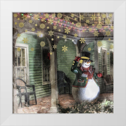 Winter Porch 1 White Modern Wood Framed Art Print by Prime, Marcus