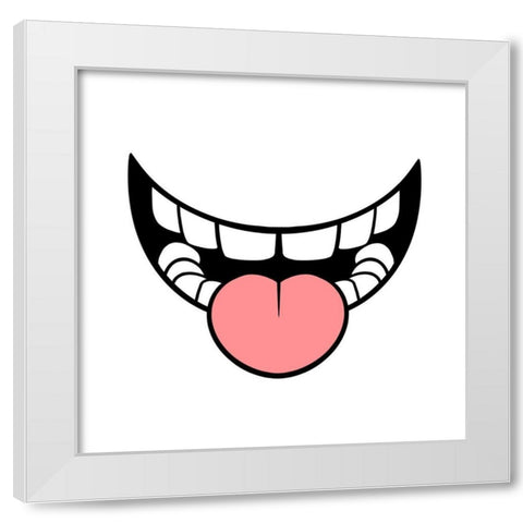 Smiling 2 White Modern Wood Framed Art Print by Prime, Marcus