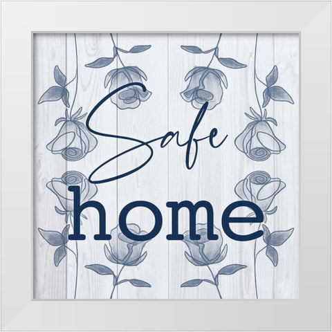 Safe Home White Modern Wood Framed Art Print by Prime, Marcus