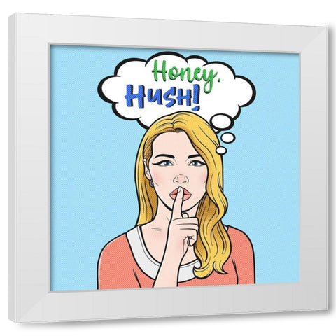 Honey Hush 2 White Modern Wood Framed Art Print by Prime, Marcus