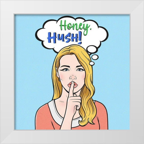 Honey Hush 2 White Modern Wood Framed Art Print by Prime, Marcus