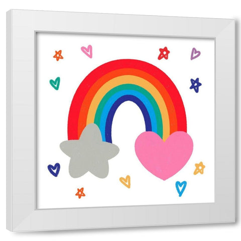 Rainbow Shine 1 White Modern Wood Framed Art Print by Prime, Marcus