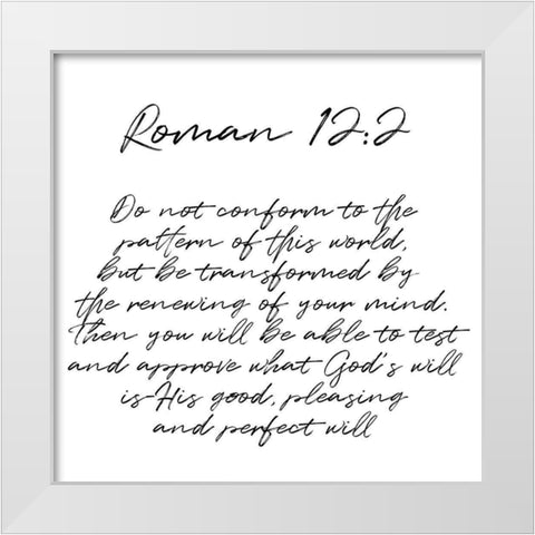 Roman Scripts White Modern Wood Framed Art Print by Prime, Marcus