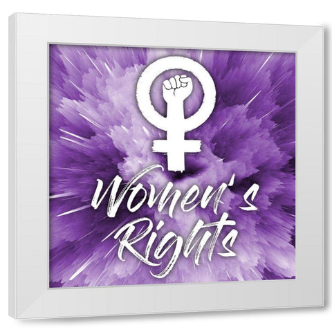 Womens Rights White Modern Wood Framed Art Print by Prime, Marcus