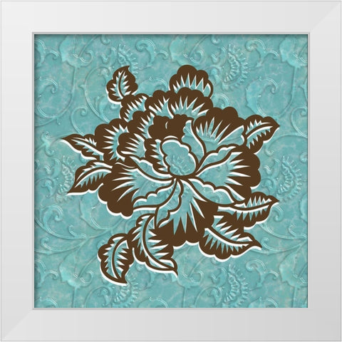 Holy Floral White Modern Wood Framed Art Print by Prime, Marcus