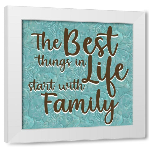 Best Family White Modern Wood Framed Art Print by Prime, Marcus