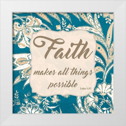All Things Possible White Modern Wood Framed Art Print by Prime, Marcus