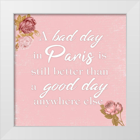 A Good Day White Modern Wood Framed Art Print by Prime, Marcus