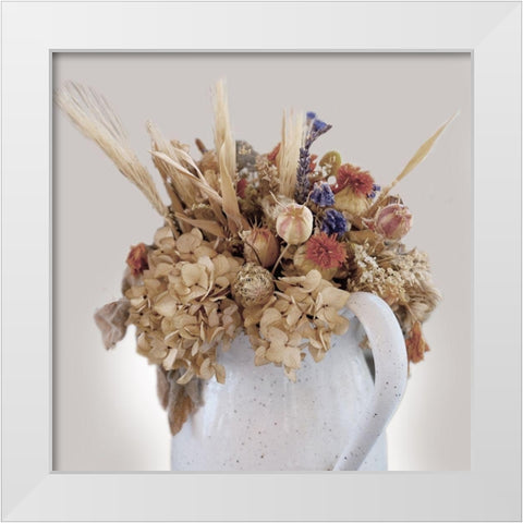 Dried Flowers White Modern Wood Framed Art Print by Prime, Marcus