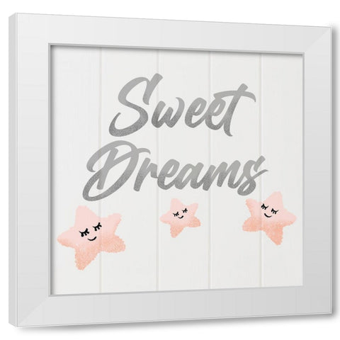 Sleepy Friends 1 White Modern Wood Framed Art Print by Prime, Marcus