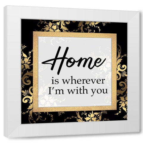 Golden Home White Modern Wood Framed Art Print by Prime, Marcus