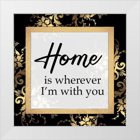 Golden Home White Modern Wood Framed Art Print by Prime, Marcus
