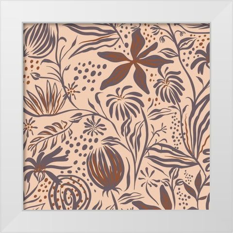 Warm And Natural White Modern Wood Framed Art Print by Prime, Marcus