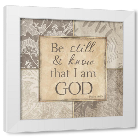 I Am God White Modern Wood Framed Art Print by Prime, Marcus
