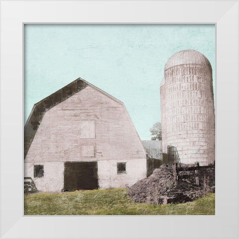 Spring Silos White Modern Wood Framed Art Print by Prime, Marcus