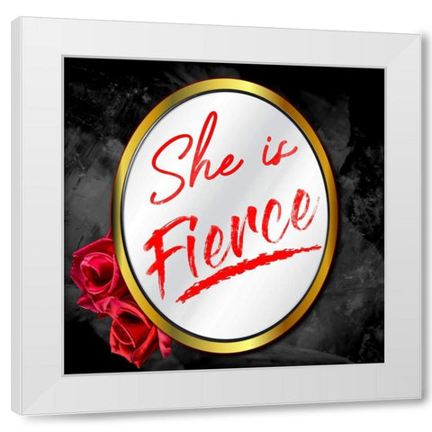 Fierce Lady White Modern Wood Framed Art Print by Prime, Marcus