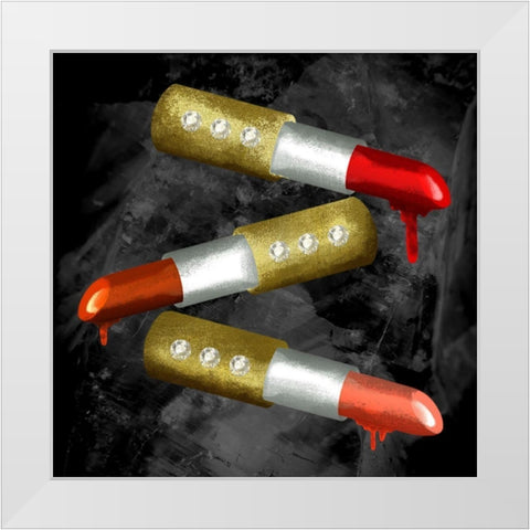 Iced Lipstick White Modern Wood Framed Art Print by Prime, Marcus