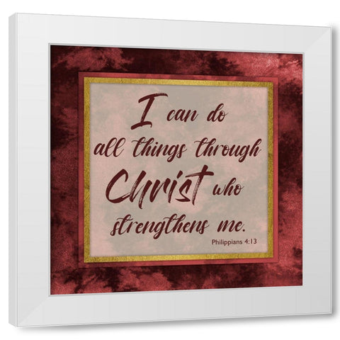 Who Strengthens White Modern Wood Framed Art Print by Prime, Marcus