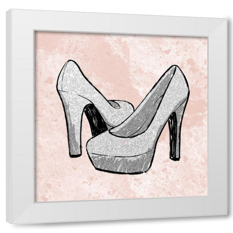 Glitter Fashion 1 White Modern Wood Framed Art Print by Prime, Marcus
