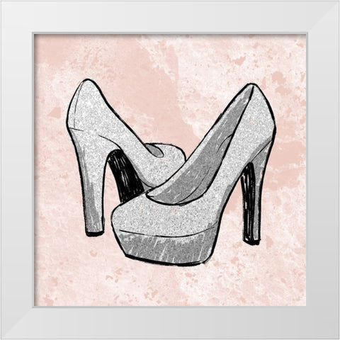 Glitter Fashion 1 White Modern Wood Framed Art Print by Prime, Marcus