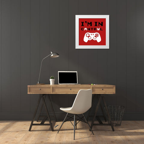 Im In Control White Modern Wood Framed Art Print by Prime, Marcus