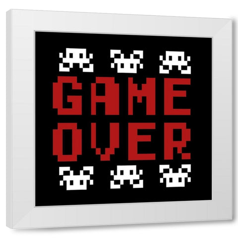 Game Over White Modern Wood Framed Art Print by Prime, Marcus