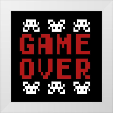 Game Over White Modern Wood Framed Art Print by Prime, Marcus