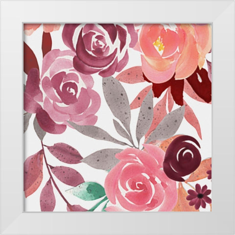 Flower Bunch 2 White Modern Wood Framed Art Print by Prime, Marcus